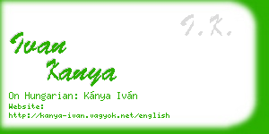 ivan kanya business card